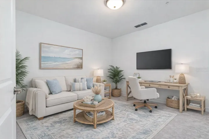 Virtually Staged Den/Office