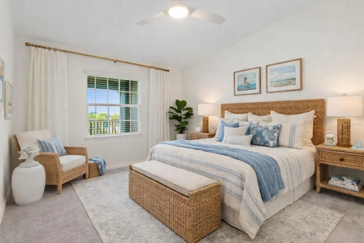 Virtually Staged Primary Bedroom
