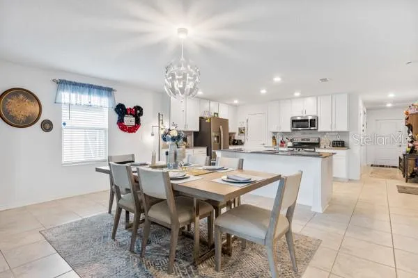 Dining and kitchen areas