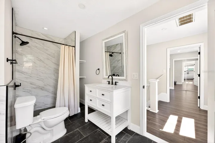Updated second full bath.