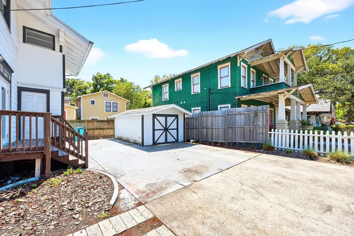 1-car detached garage, parking pad.