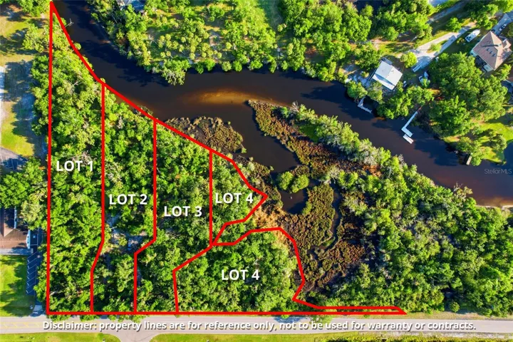 ALL 4 LOTS FROM OVERHEAD DRONE SUBDIVISION