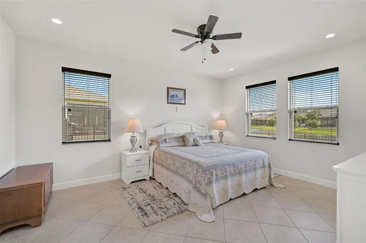 Owners suite with peaceful water views