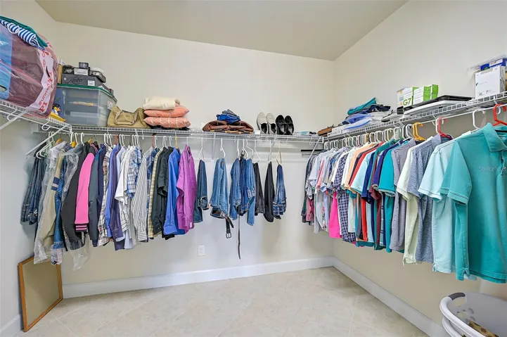 Huge owners suite closet