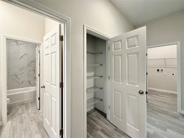 2nd bath, hall closet
