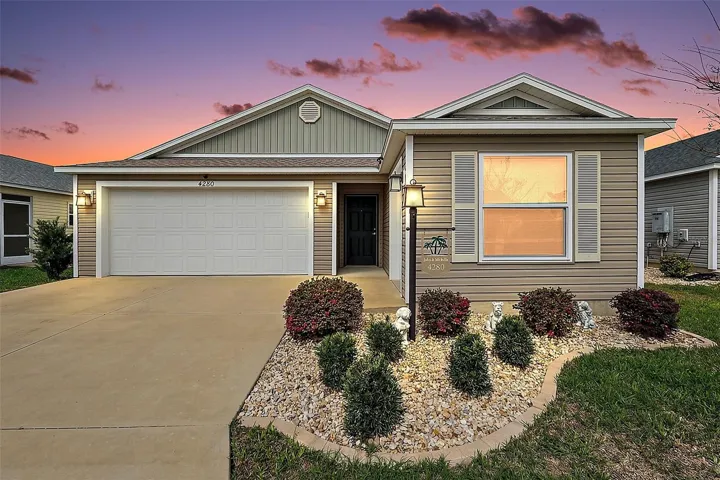 Twilight Front Elevation