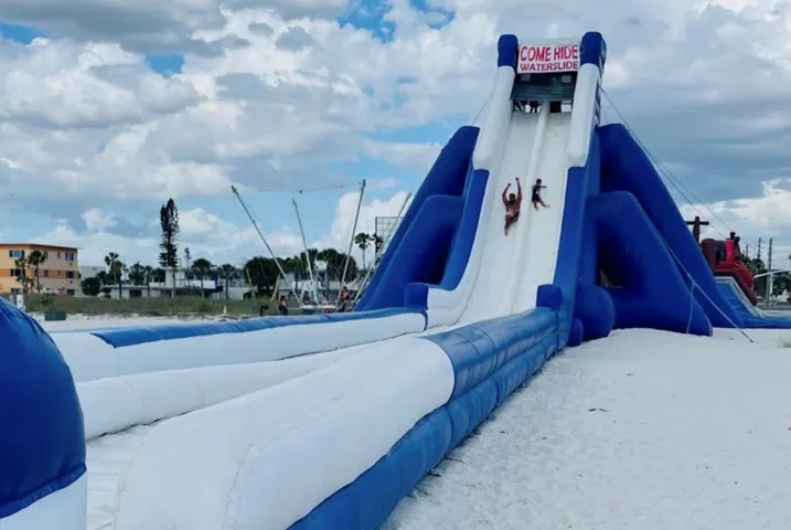 Treasure Island Beach public water slide