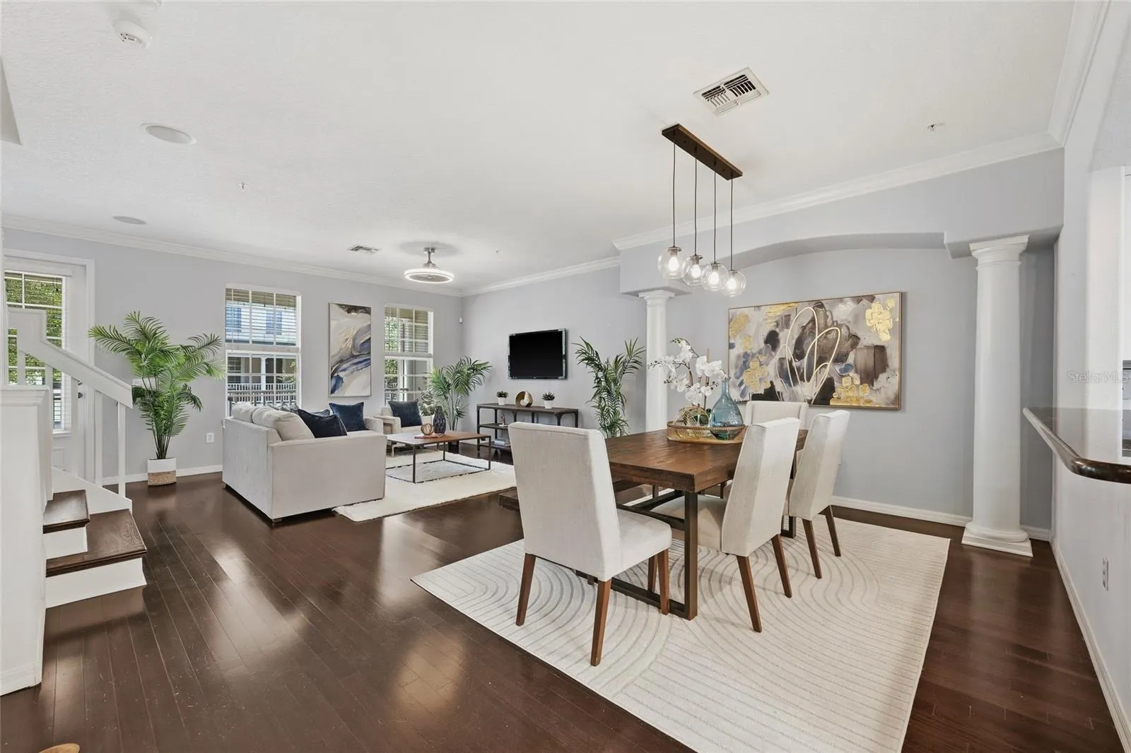 Dining area flows directly into the kitchen, creating an open and functional main living level.