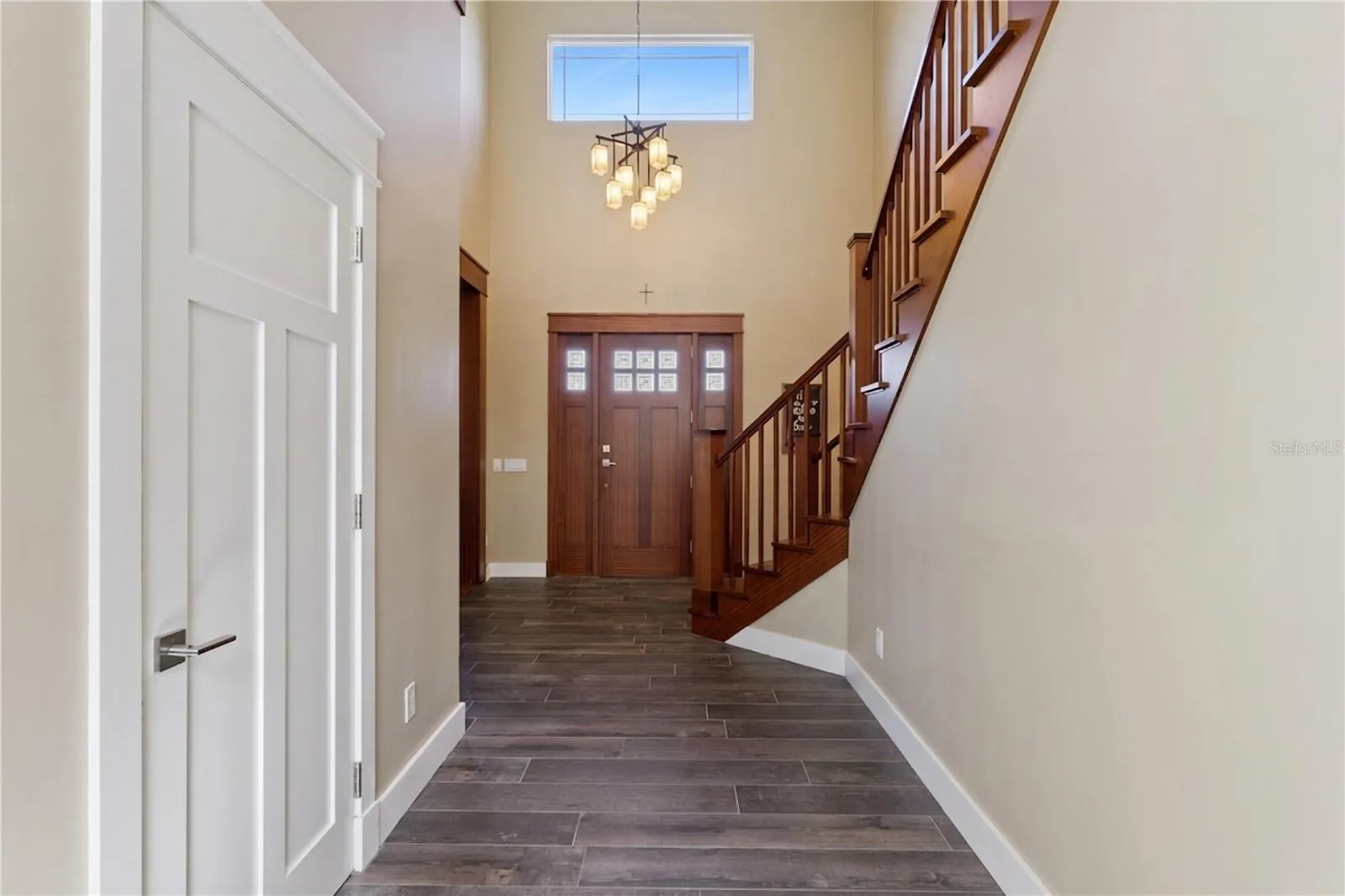 Family room to front entry