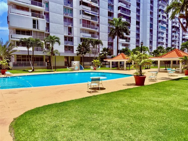 pool and gazebos