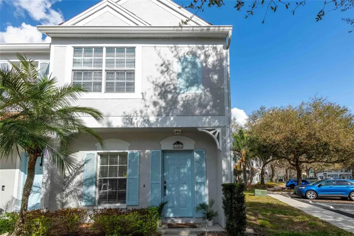 Front of townhome. End unit.