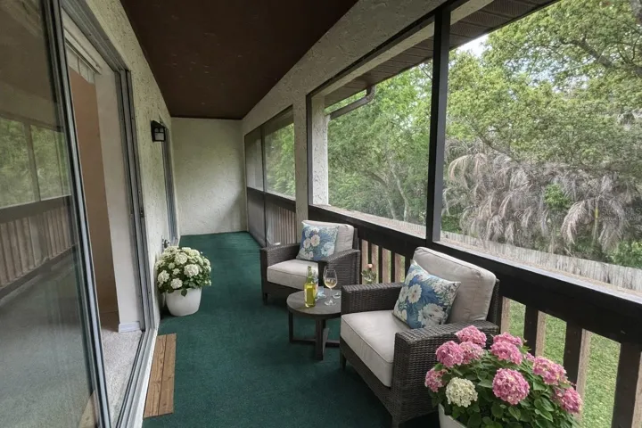 Screened Patio virtually staged