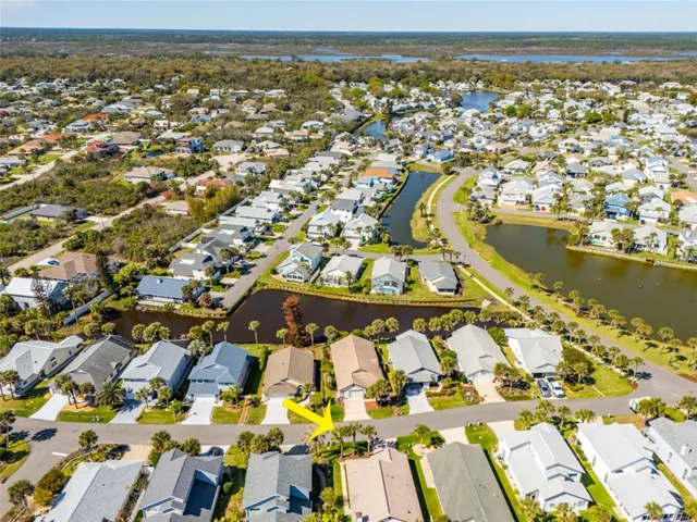 Aerial  view of waterways and parks