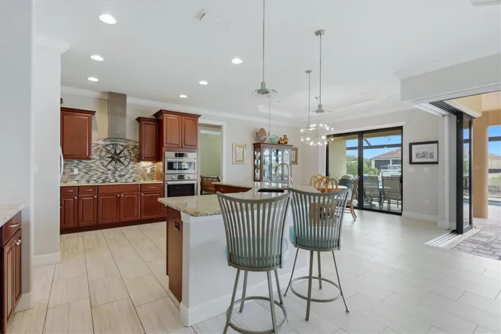 Lots of cabinets and countertops