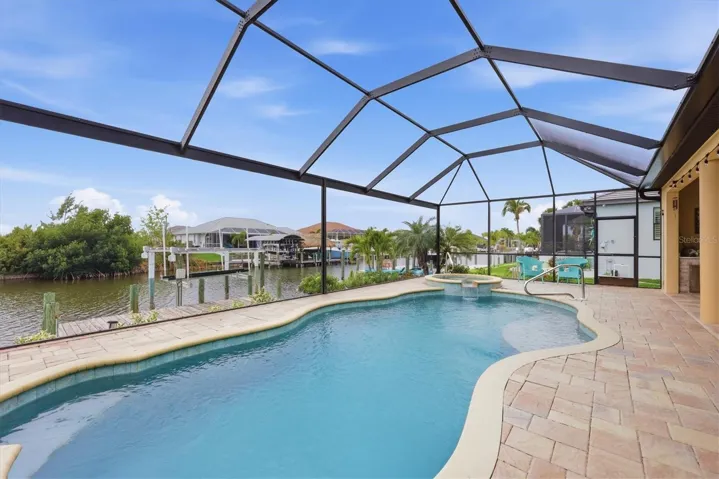 Enjoy the  Panoramic screens to look over the canal listening to the spa waterfall
