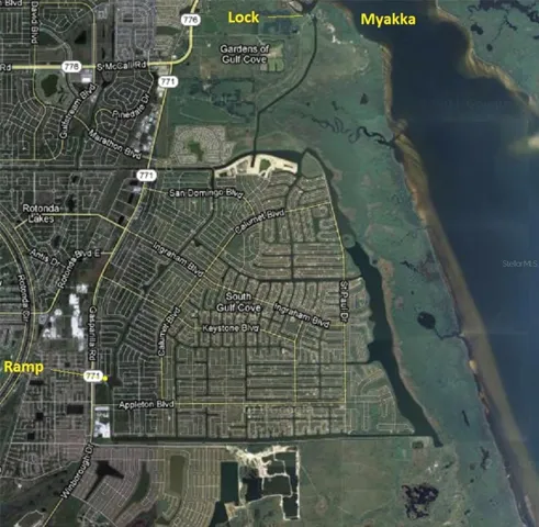 Map of South Gulf cove