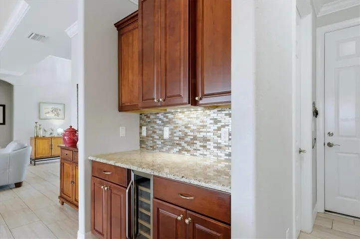 Custom Wine Bar with fridge