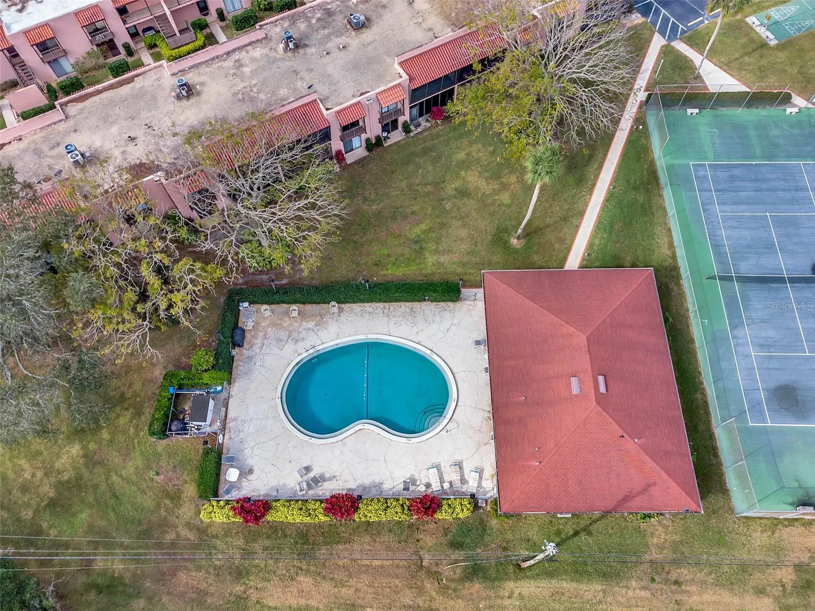 Aerial view of Pool &amp; Clubhouse