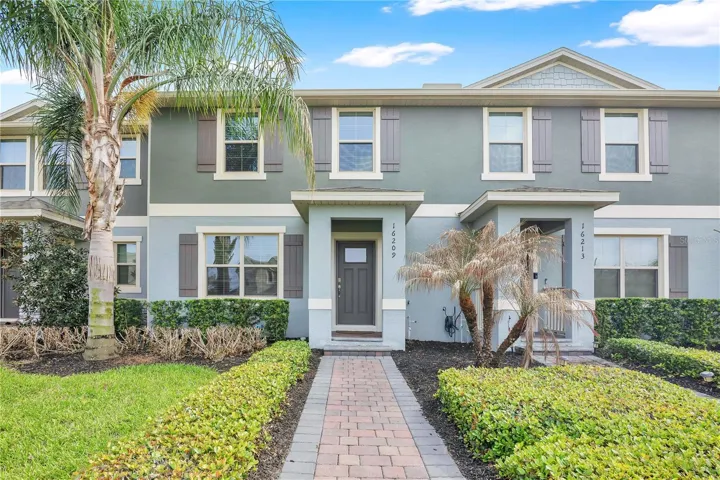 Elegant front elevation with great curb appeal in a well-maintained community