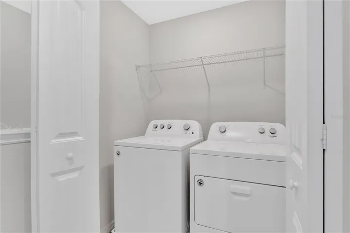 Convenient upstairs laundry area