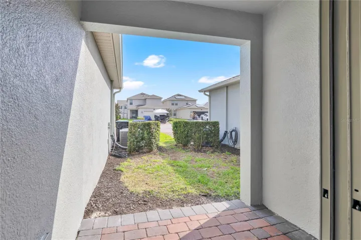Spacious garage with additional storage potential.