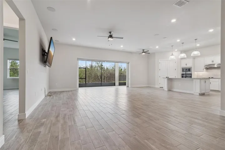 Great room views that open to the chef's kitchen.