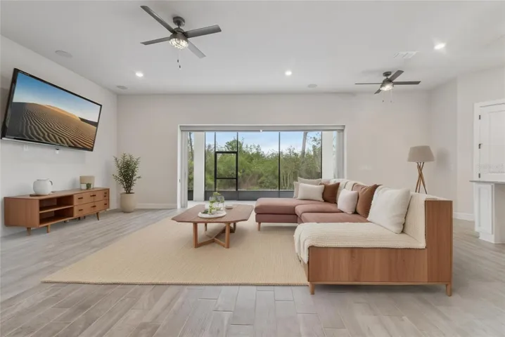 virtually staged great room