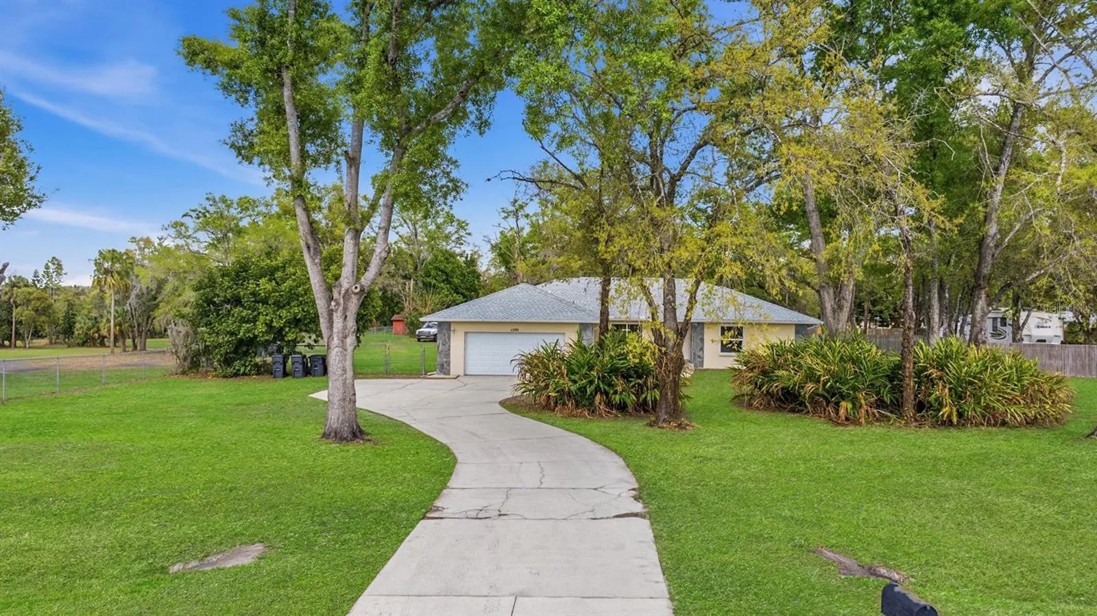 Long winding driveway--home is set back nicely for privacy!
