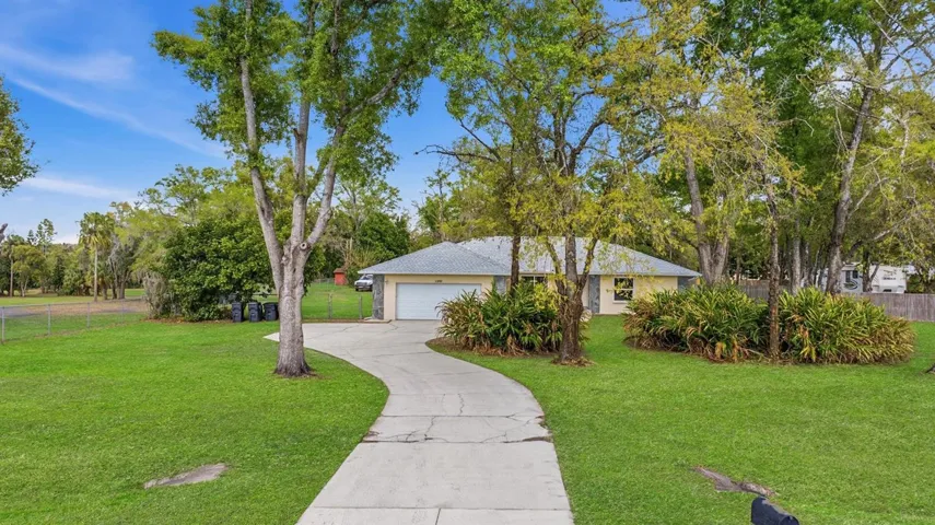 Long winding driveway--home is set back nicely for privacy!