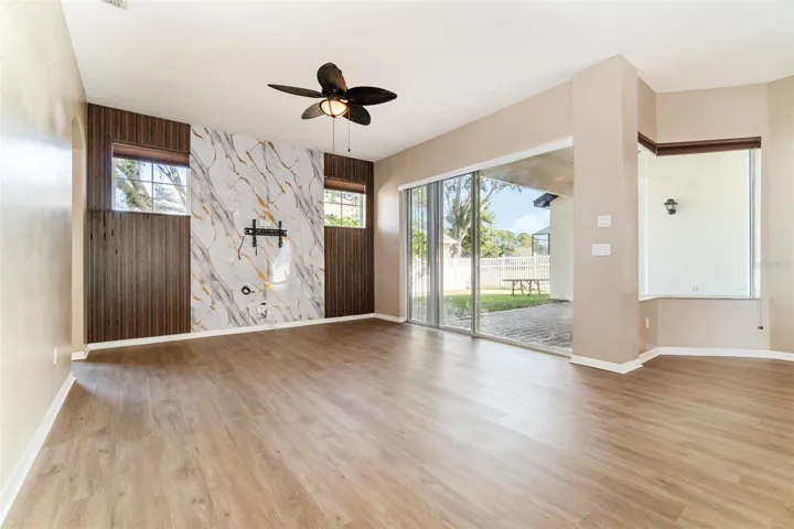 Living Room with Sliding Glass Doors to Covered Patio
