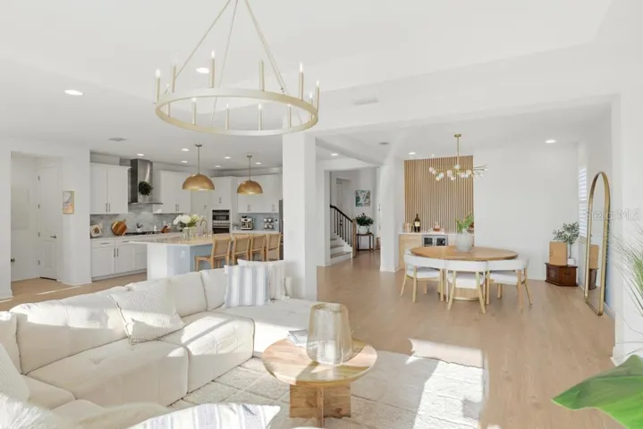 Elegant open concept floor plan