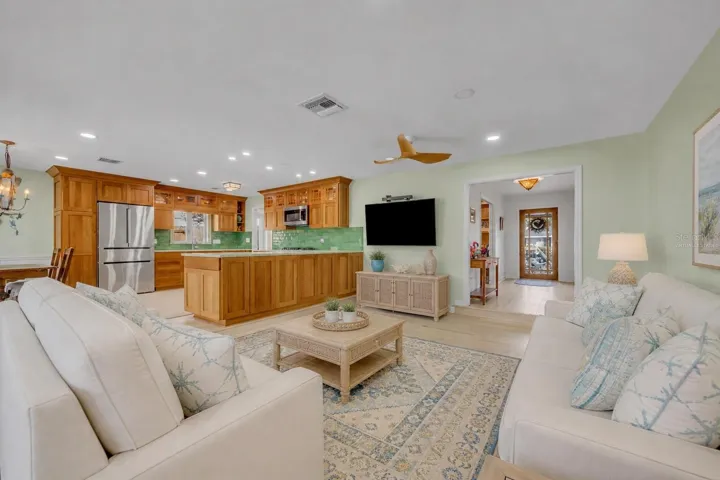 Family room and foyer - Virtually Staged