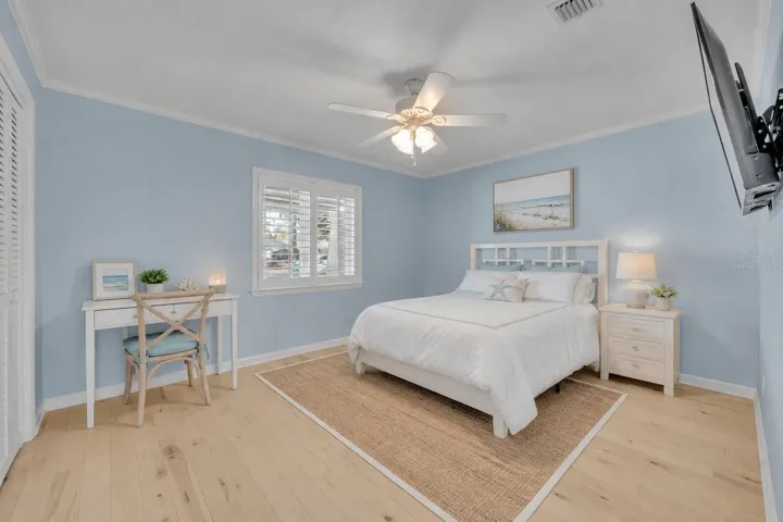 Bedroom 2 with coastal vibes - Virtually Staged