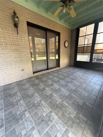 Patio has Sliders from the Living Room and from the Kitchen