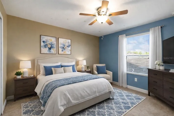BEDROOM 4 with BRIGHT NATURAL LIGHT and a SPACIOUS, RELAXING FEEL.