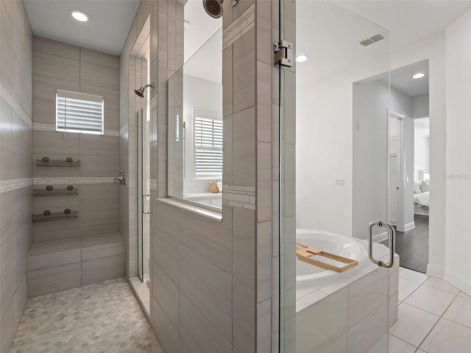 Walk through shower