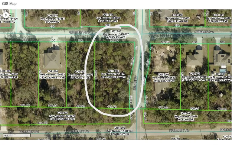Quigley Oversized Corner Lot 0.74 Acre