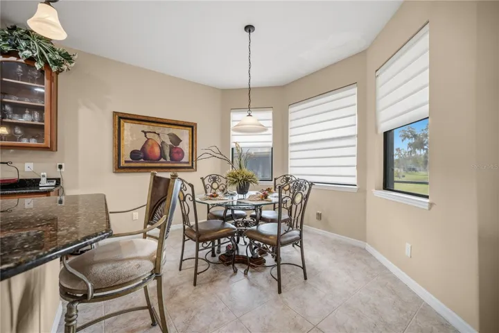 Breakfast Nook overlooking the Pond View!