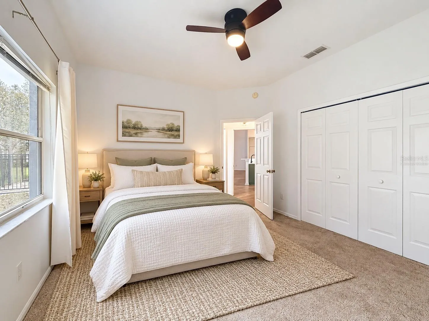 Bedroom virtually staged