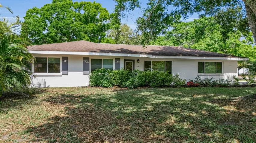 Shaded front yard