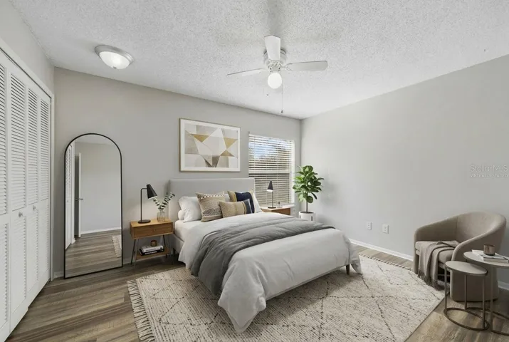 The spacious Primary Suite features DUAL CLOSETS and a private en suite Bath. Virtually Staged