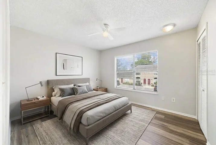 The second bedroom, also with an en suite Bath, includes a walk-in closet, making it ideal for guests, family members, or a home office. Virtually Staged