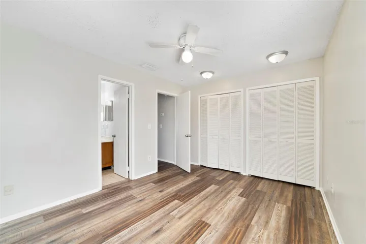 The spacious Primary Suite features DUAL CLOSETS and a private en suite Bath.