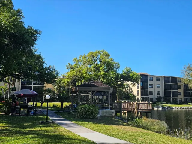 Gazebo and outdoor cooking area