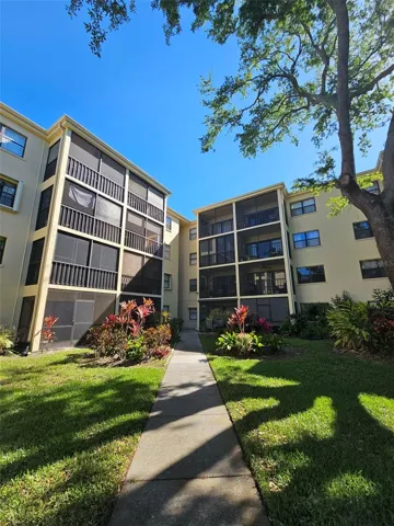 Courtyard behind building
