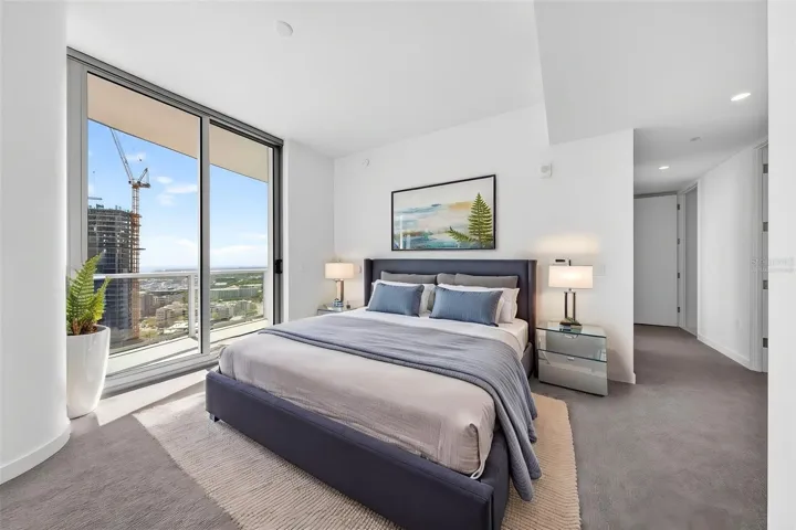 Virtually Staged Primary Bedroom from different angle