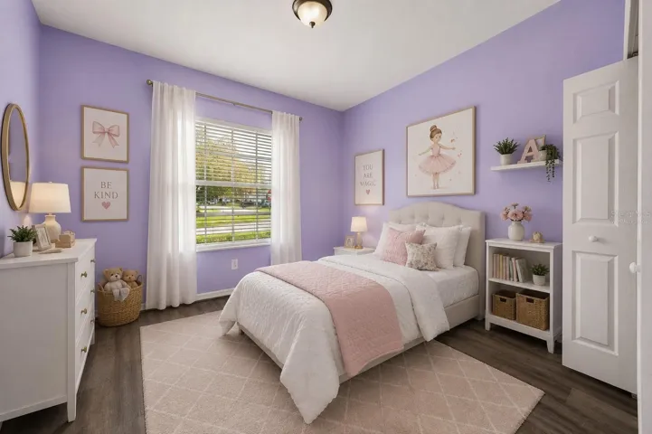 Virtually staged bedroom 2