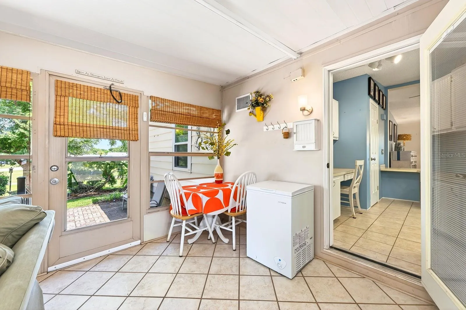 Additional flexible space in the enclosed Florida Room.