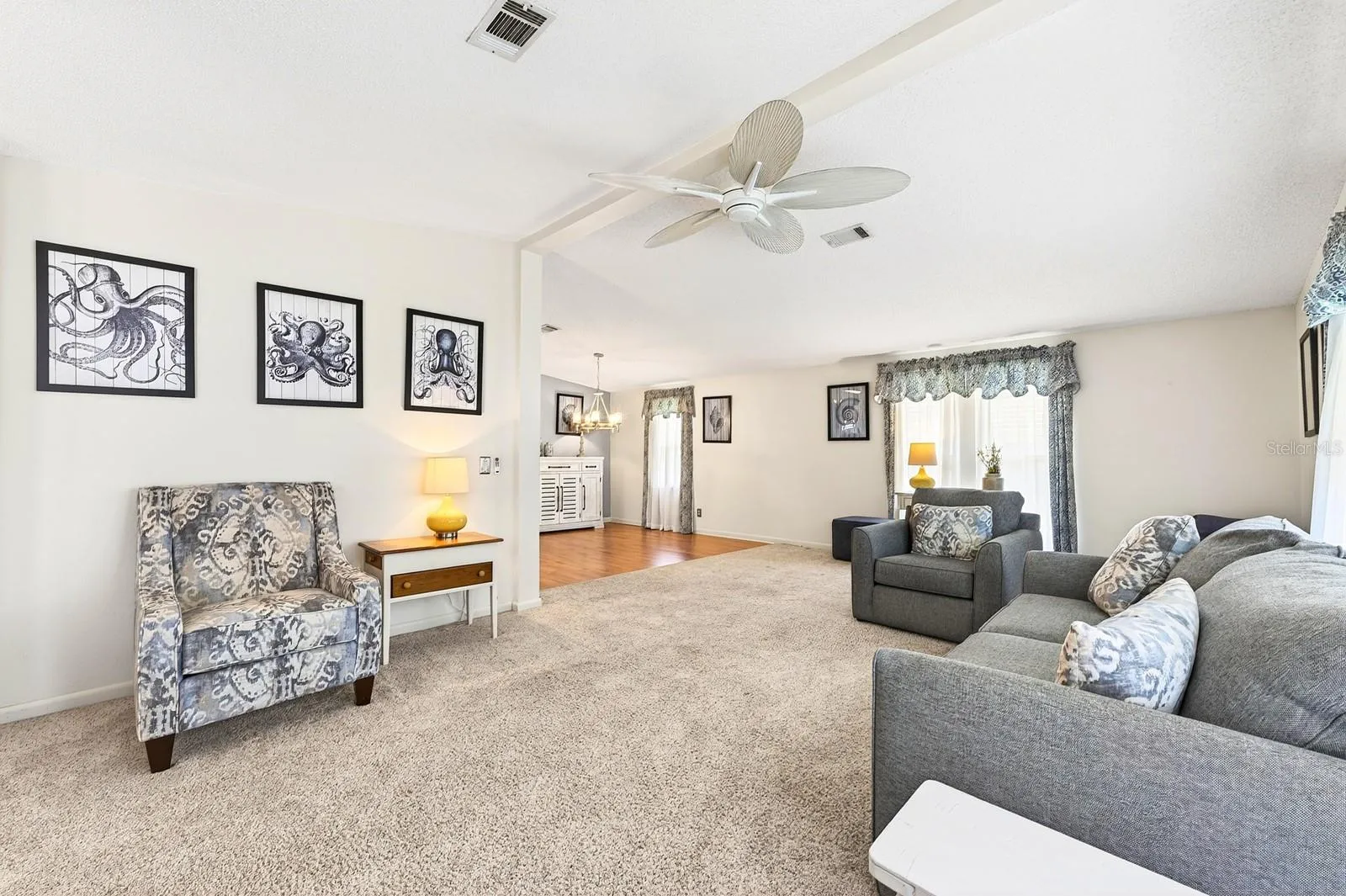 Spacious living areas have a natural flow.