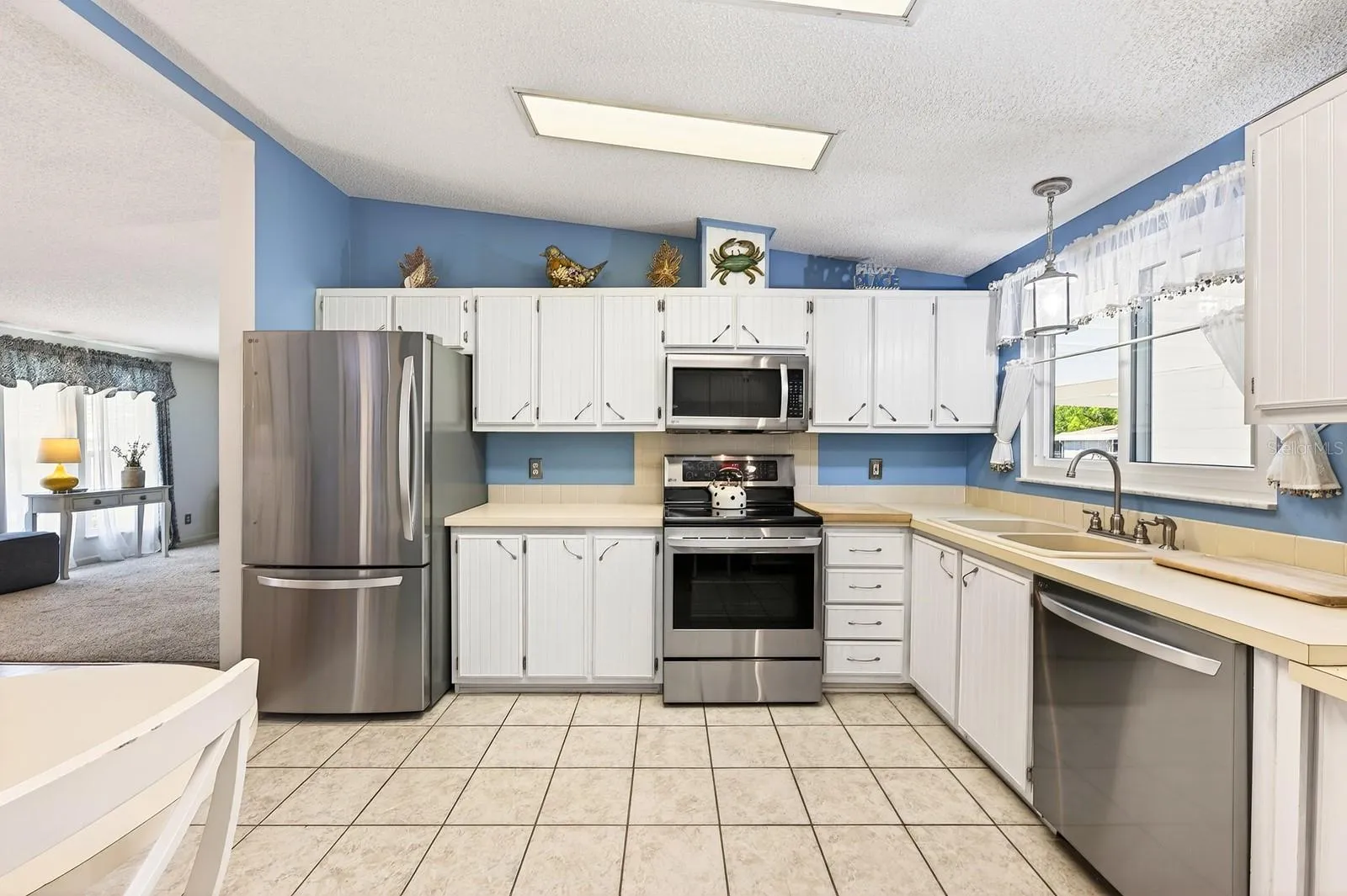 LG Stainless steel appliances.